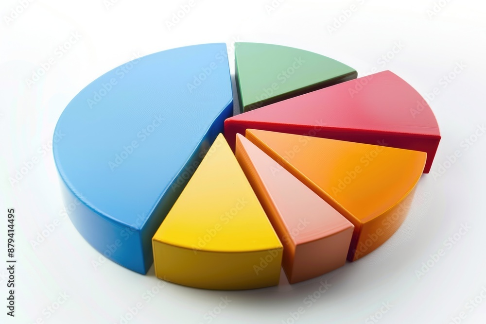 Obraz premium Market Share Analysis: Pareto Principle in Market Distribution