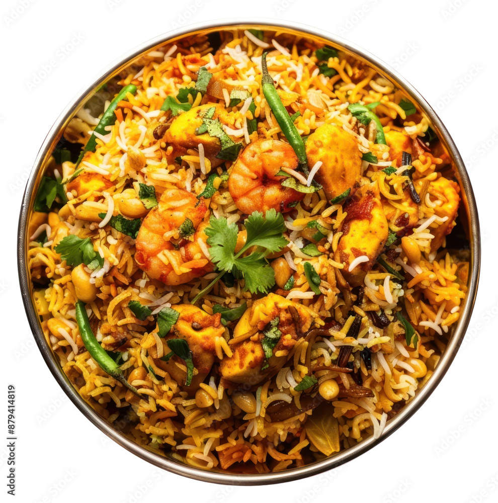 PNG Delicious Indian seafood biryani PNG Delicious Indian seafood biryani