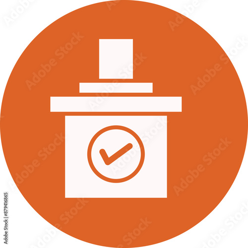 Vote yes glyph circle icon