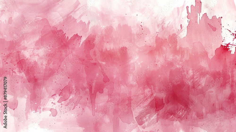 Fototapeta premium Soft blush pink watercolor stains and paint strokes, creating a gentle and artistic background.