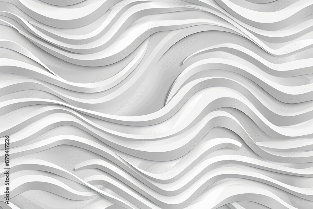 White flowing waves form an undulating textured background White flowing waves form an undulating textured background