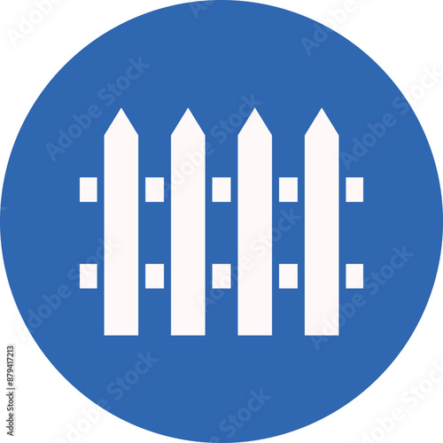 Fence glyph circle icon