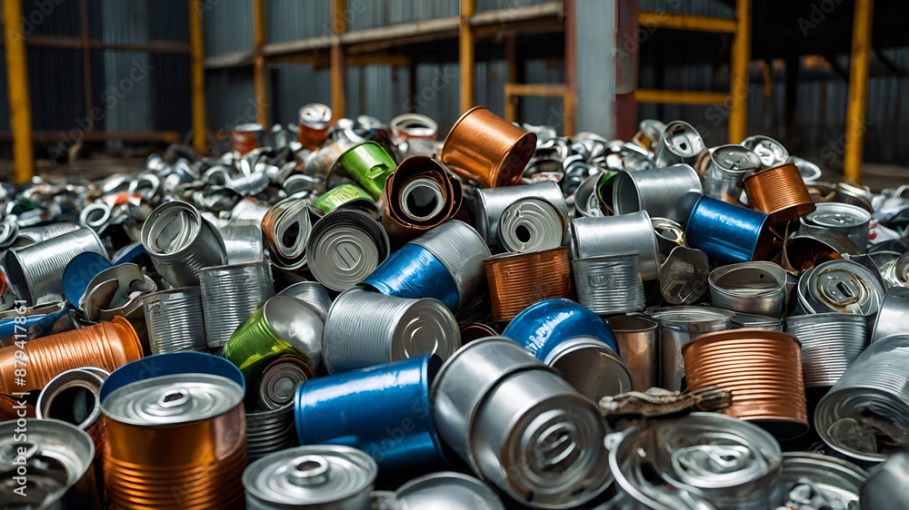High-Resolution Image of Recycled Metal Products High-Resolution Image of Recycled Metal Products