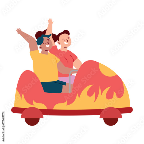 roller coaster happy people