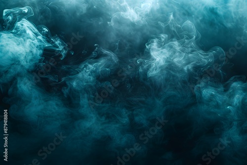 Wallpaper Mural Ethereal Swirls of Blue Smoke in a Dark Atmosphere Torontodigital.ca