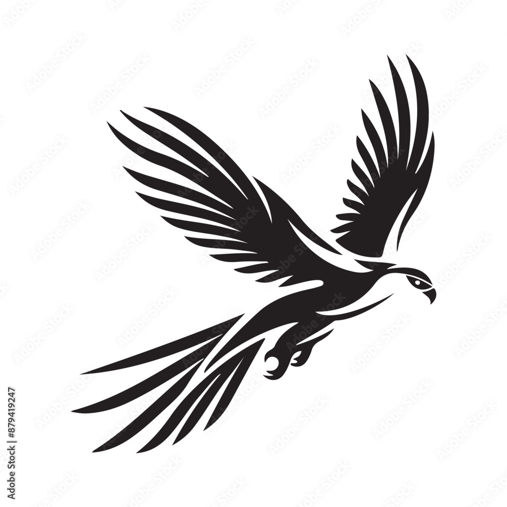 Obraz premium Falcon eagle bird logo template icon Vector on white background