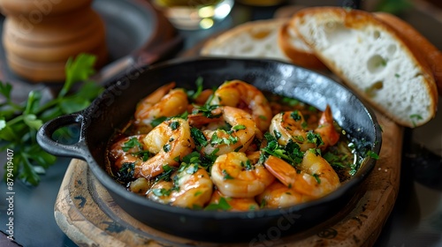 Gambas al ajillo are flavorful and juicy shrimp picture