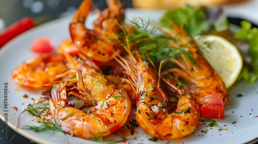 The fried shrimp are juicy and flavorful fried image The fried shrimp are juicy and flavorful fried image