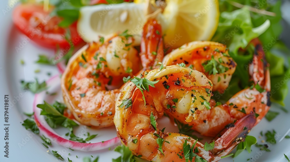 The fried shrimp are juicy and flavorful fried picture The fried shrimp are juicy and flavorful fried picture