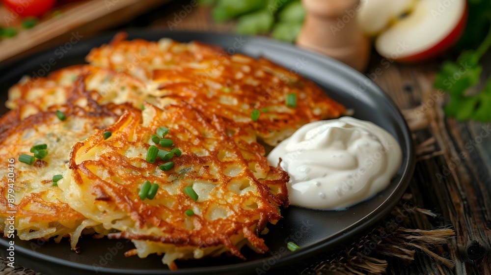 Potato pancakes are golden and crispy made picture Potato pancakes are golden and crispy made picture