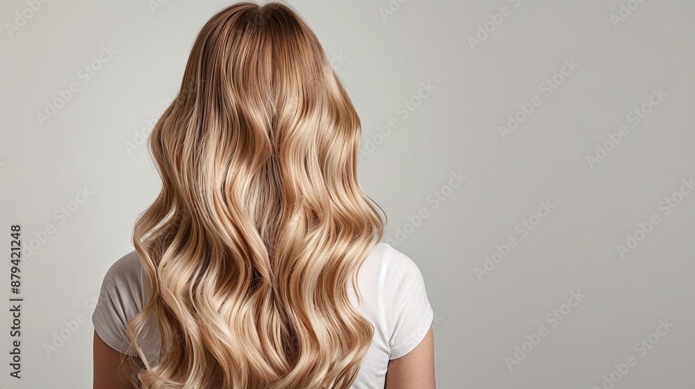 Blonde hair from the back view Blonde hair from the back view