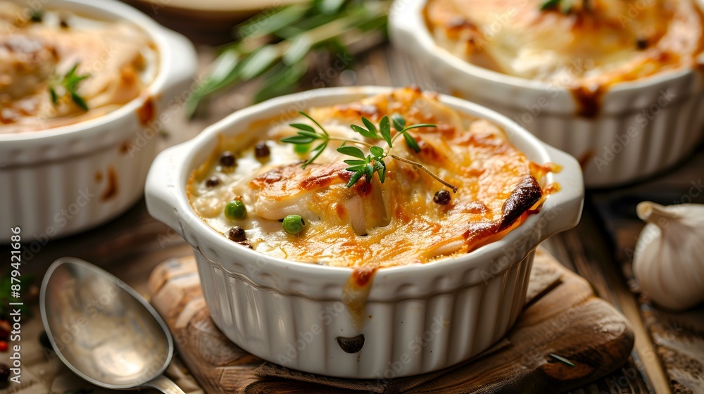 Chicken julienne is a tender chicken casserole cooked picture Chicken julienne is a tender chicken casserole cooked picture