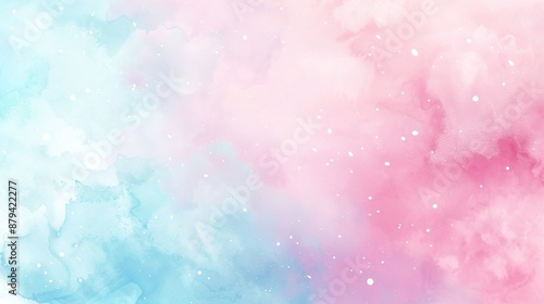 Soft pink and blue gradient watercolor background