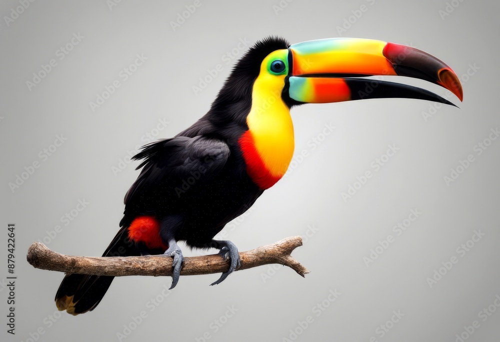 Fototapeta premium beak mother toucan animal wildlife bird mom ai cutout baby forest generative olated background transparent ornithology wild