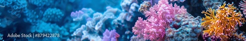 corals on the seabed widescreen background.