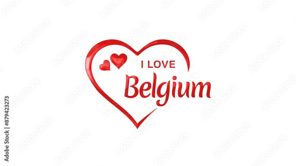 I Love Belgium Text Animation with Transparent Background. Design suitable for Belgium themed events, advertisements, social media posts. I Love Belgium Text Animation with Transparent Background. Design suitable for Belgium themed events, advertisements, social media posts.