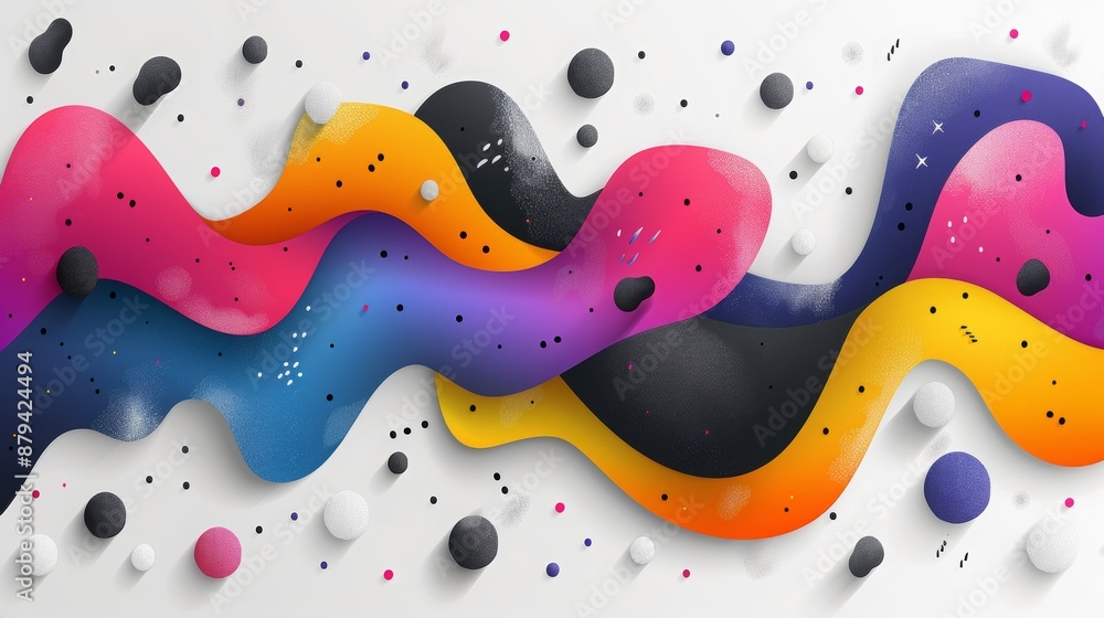 realistic colroful liquid abstract technology design wave featuring dots for businsess background presentation realistic colroful liquid abstract technology design wave featuring dots for businsess background presentation