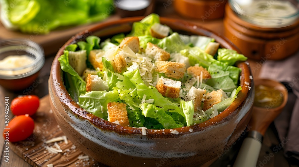 The caesar salad is classic and flavorful picture The caesar salad is classic and flavorful picture