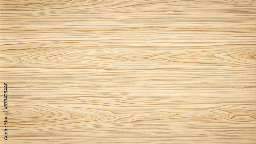 Fototapeta premium Natural warm beige wood grain background with subtle texture and soft sheen, perfect for modern designs and visual compositions.