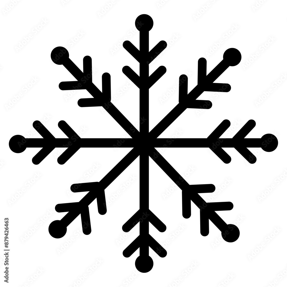 Snowflake icon. Black winter Illustration Snowflake icon. Black winter Illustration