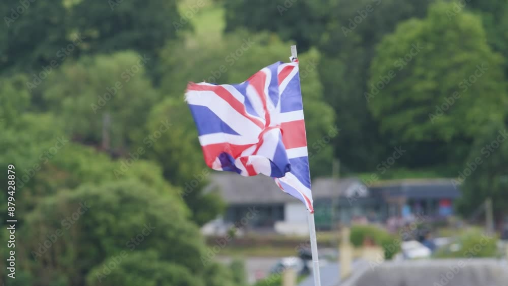 Union Jack, Union Flag, United Kingdom flag on wind Union Jack, Union Flag, United Kingdom flag on wind