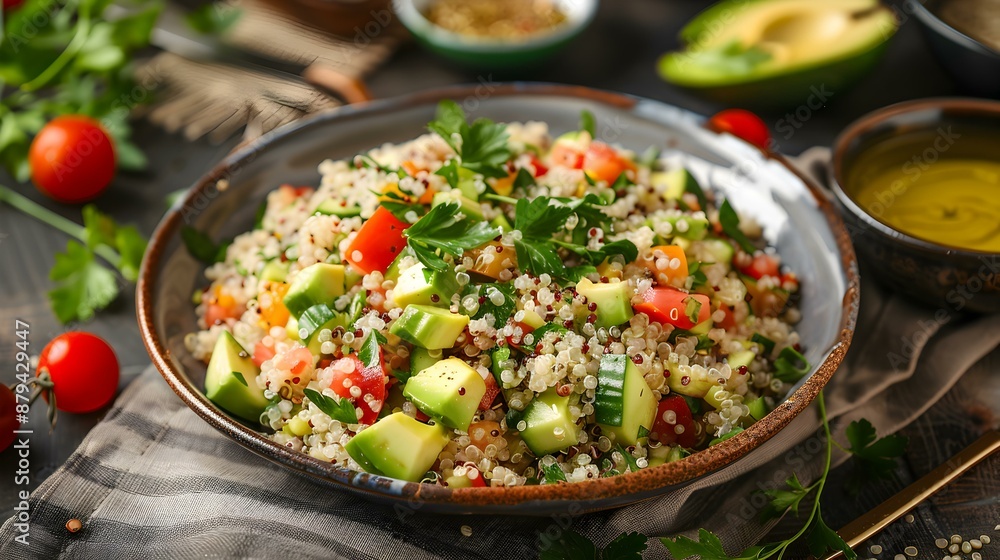 Quinoa salad is fresh and light with chunks img Quinoa salad is fresh and light with chunks img