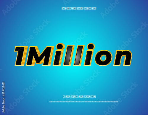 1 Million 3D Vector Text Effect High Quality Editable File