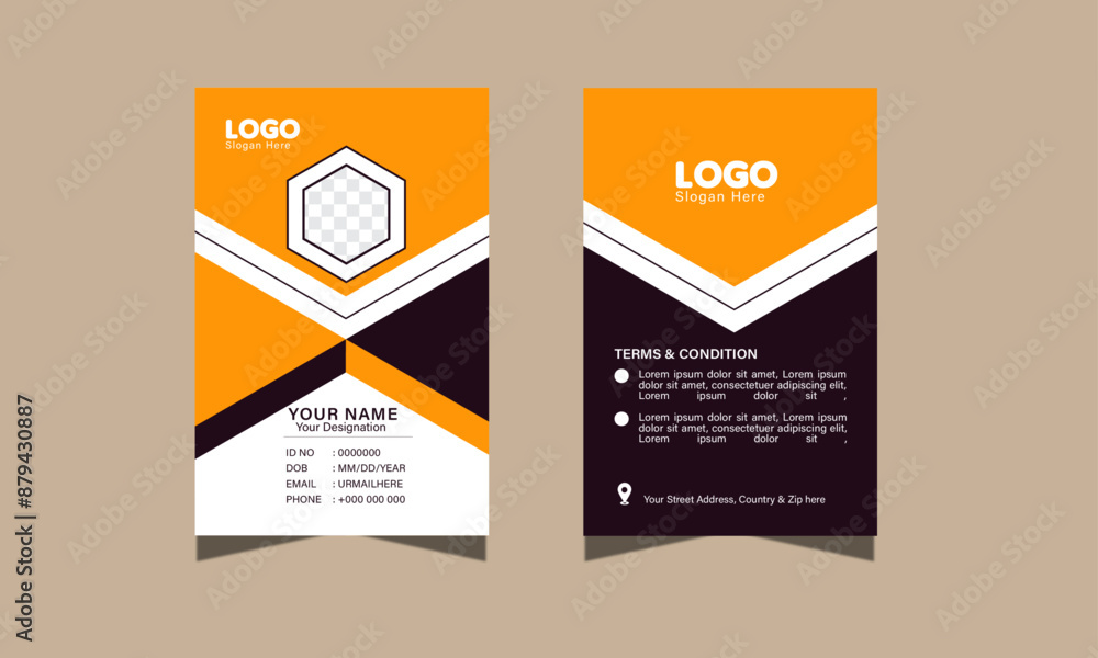 Modern professional ID Card design template Modern professional ID Card design template