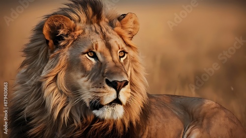 Portrait of African Lion Wallpaper