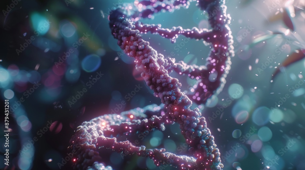 Abstract DNA double helix with bokeh effect. Abstract DNA double helix with bokeh effect.