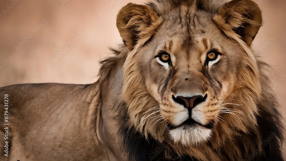 Portrait of African Lion Wallpaper Portrait of African Lion Wallpaper