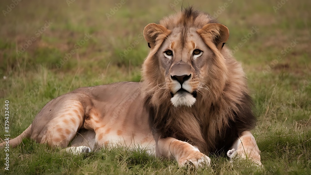 Fototapeta premium Portrait of African Lion Wallpaper