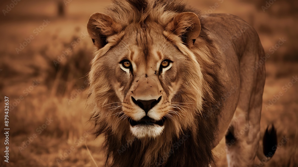 Portrait of African Lion Wallpaper Portrait of African Lion Wallpaper