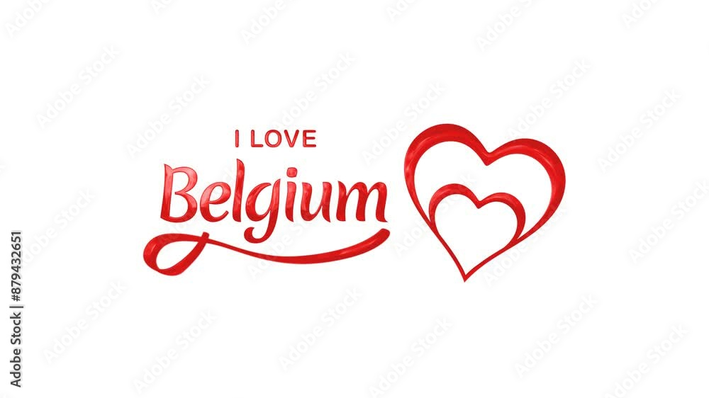 I Love Belgium Text Animation with Transparent Background. Design suitable for Belgium themed events, advertisements, social media posts. I Love Belgium Text Animation with Transparent Background. Design suitable for Belgium themed events, advertisements, social media posts.