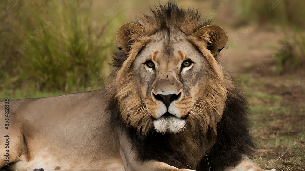 Portrait of African Lion Wallpaper Portrait of African Lion Wallpaper