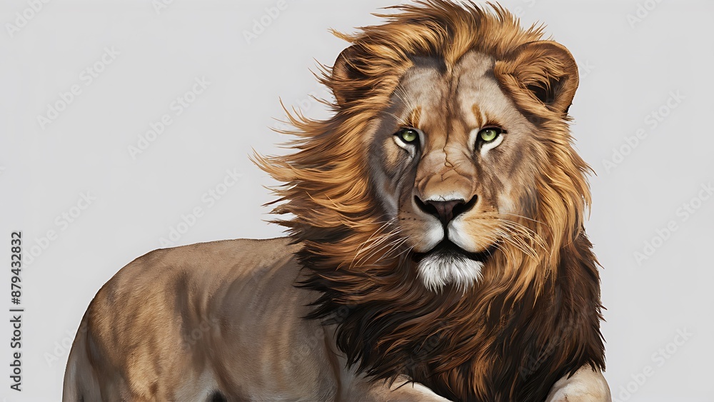 Fototapeta premium Portrait of African Lion Wallpaper
