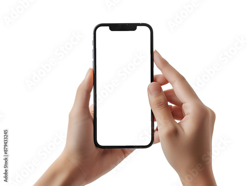 I have an empty cell phone on my hand on a white wallpaper