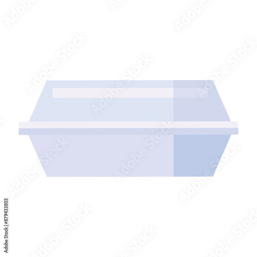 Styrofoam packaging illustration flat icon