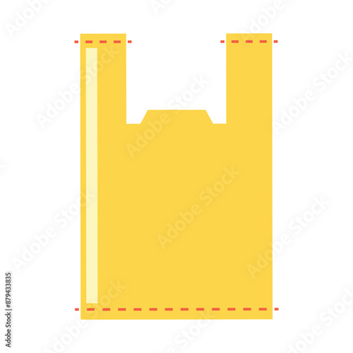 Plastic bag illustration flat icon