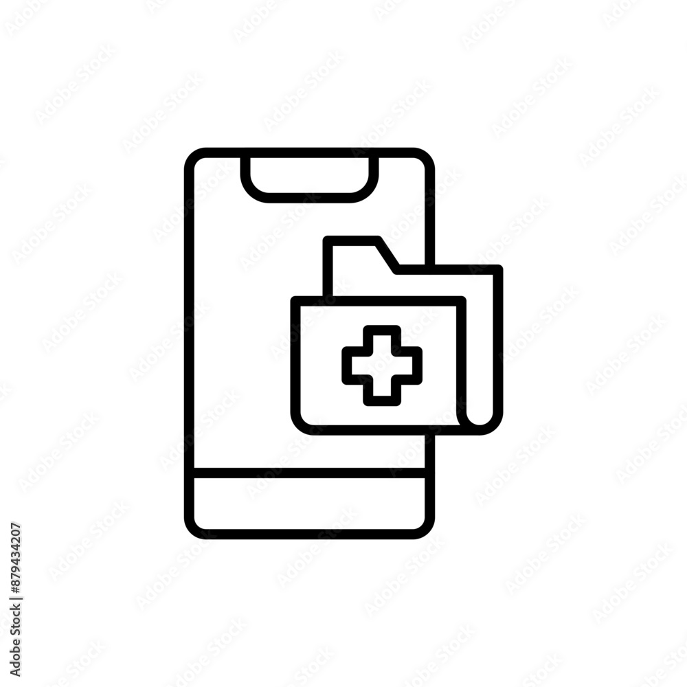 Medical app outline icons, minimalist vector illustration ,simple transparent graphic element .Isolated on white background Medical app outline icons, minimalist vector illustration ,simple transparent graphic element .Isolated on white background