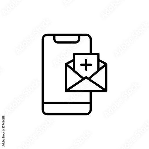 Medical app outline icons, minimalist vector illustration ,simple transparent graphic element .Isolated on white background