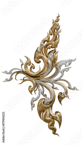 golden dragon on white