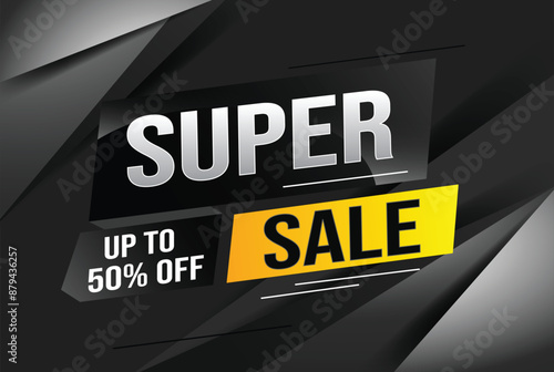 super sale poster banner graphic design icon logo sign symbol social media website coupon

