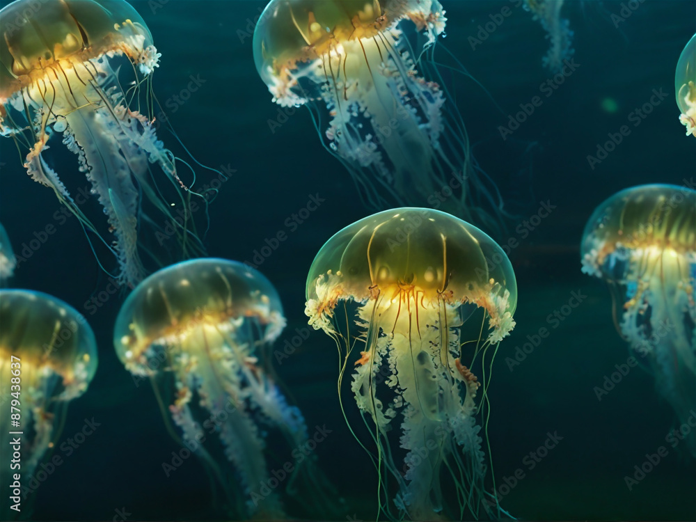 jelly fish in the aquarium jelly fish in the aquarium