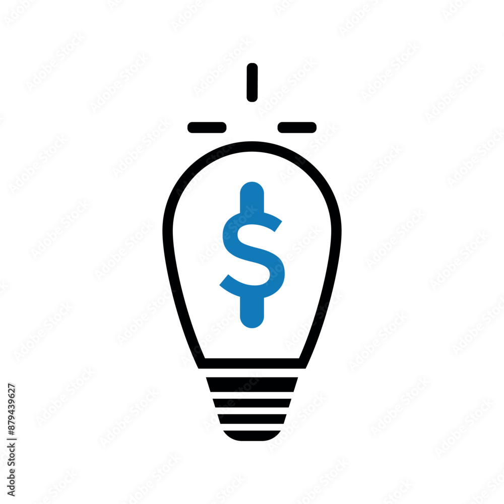Business idea icon on write background creativity icon Business idea icon on write background creativity icon