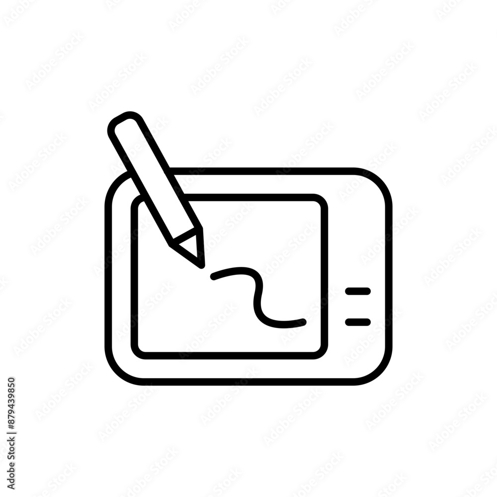Personal pen tablet outline icons, minimalist vector illustration ,simple transparent graphic element .Isolated on white background Personal pen tablet outline icons, minimalist vector illustration ,simple transparent graphic element .Isolated on white background