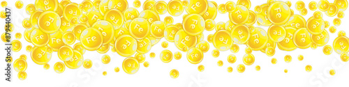 Ferritin round droplets scattered randomly.