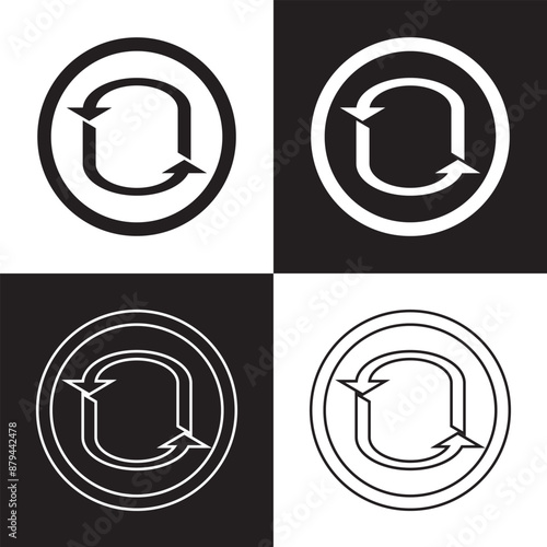 Repost icon, repost symbol, repost sign. Vector illustration. isolated on black and white background. EPS 10