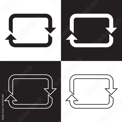 Repost icon, repost symbol, repost sign. Vector illustration. isolated on black and white background. EPS 10
