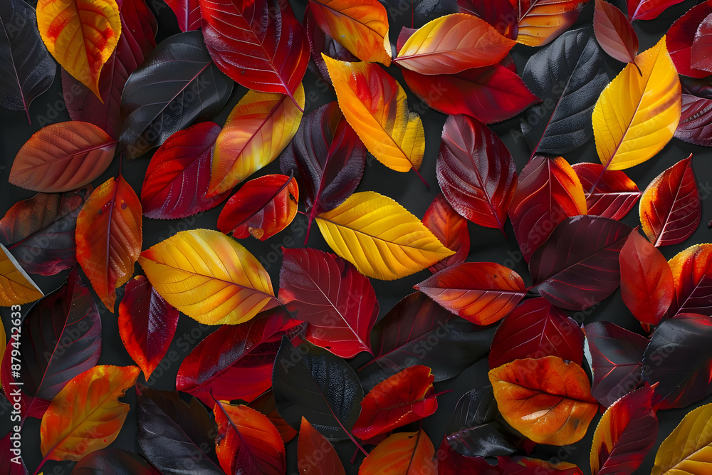Colorful autumn leaves in various shades of red, orange, and yellow creating a vibrant and beautiful seasonal background. Colorful autumn leaves in various shades of red, orange, and yellow creating a vibrant and beautiful seasonal background.